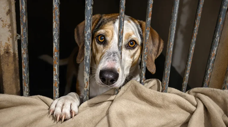 Gil, 6 ans, cette femelle ariégeoise attend une adoption au refuge de l’Arbois à Aix-en-Provence
