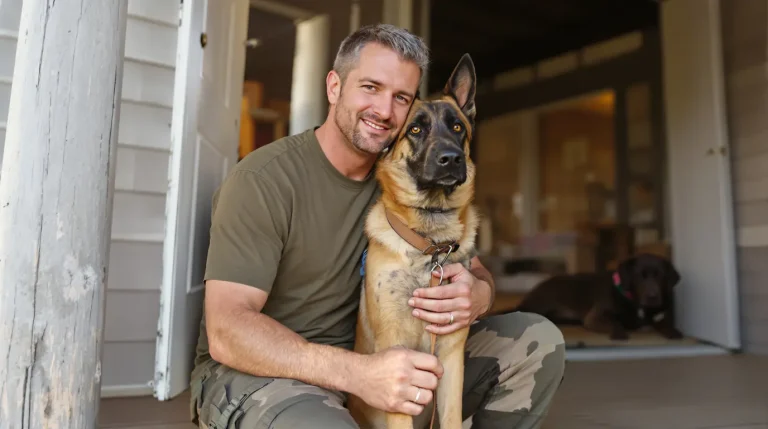Pour rester avec le Malinois qui l’accompagnait en mission, ce maître-chien choisit de l’adopter